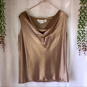 Lillie Rubin Champagne Silk Shell Tank